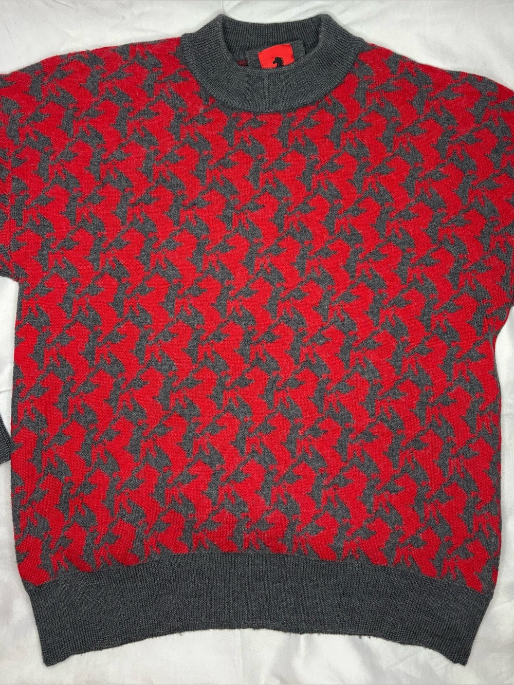 Scuderia Ferrari Women's Cavallino Pixelated 100% Wool Sweater, Size XS
